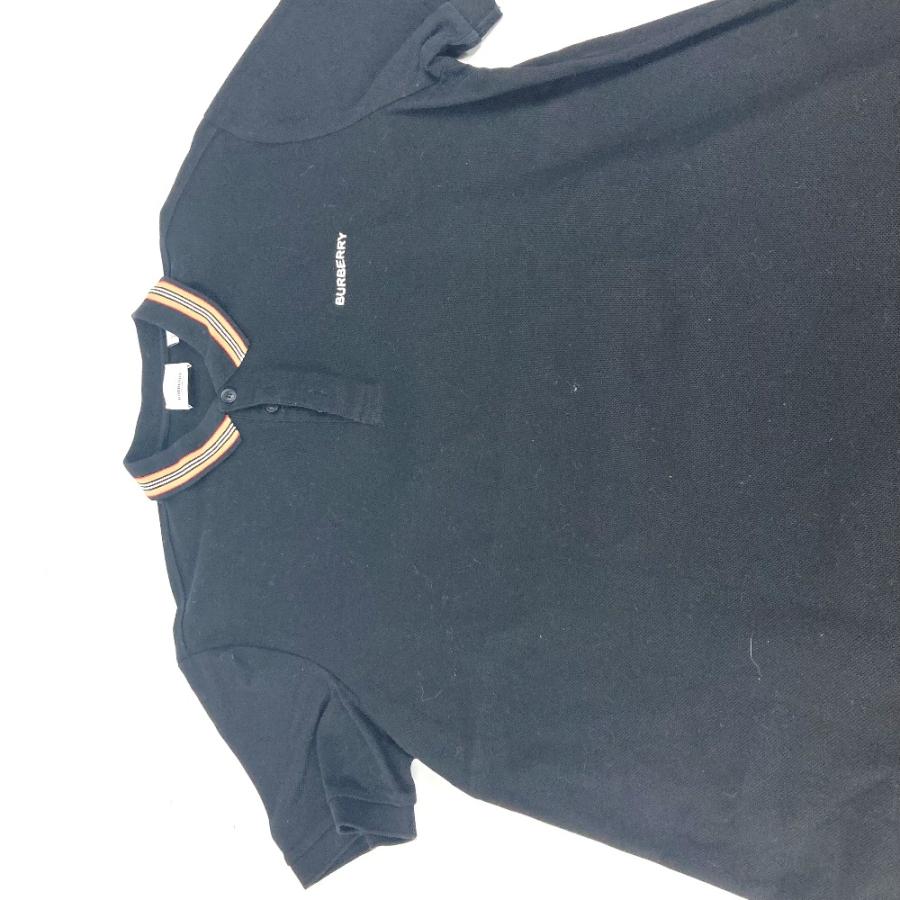 美品 BURBERRY バーバリー チェックロゴ アパレル 半袖 襟付き トップス ポロシャツ ブラック メンズ【中古】 | BURBERRY | 05