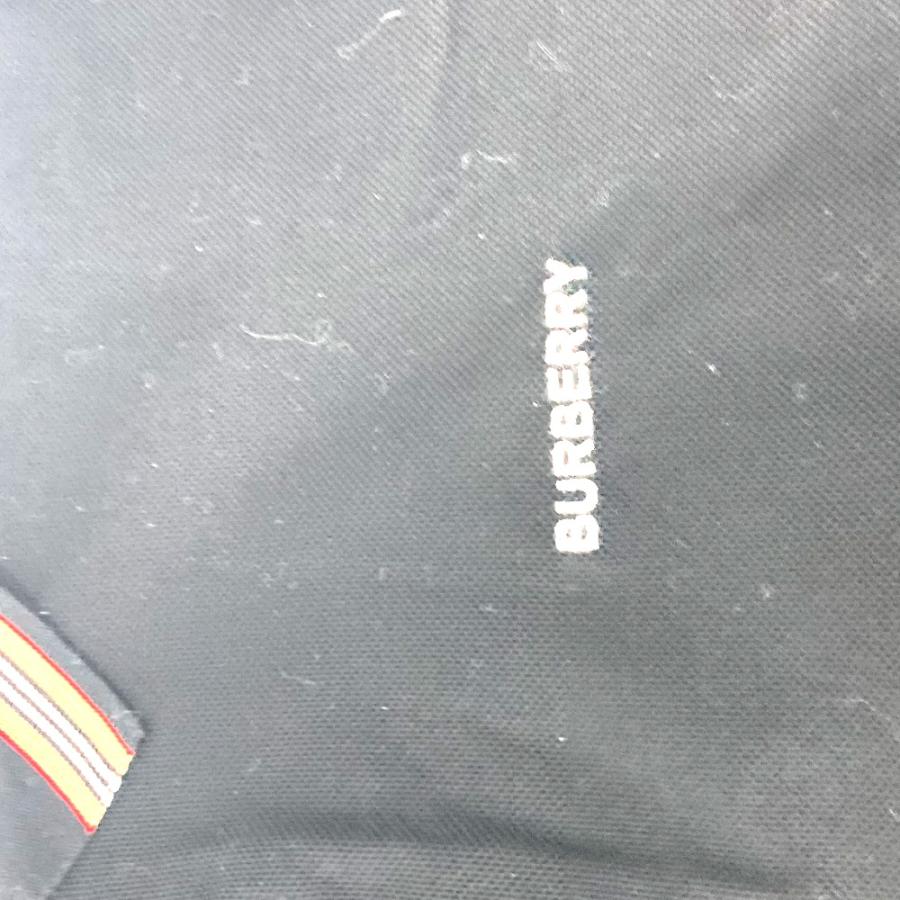 美品 BURBERRY バーバリー チェックロゴ アパレル 半袖 襟付き トップス ポロシャツ ブラック メンズ【中古】 | BURBERRY | 07