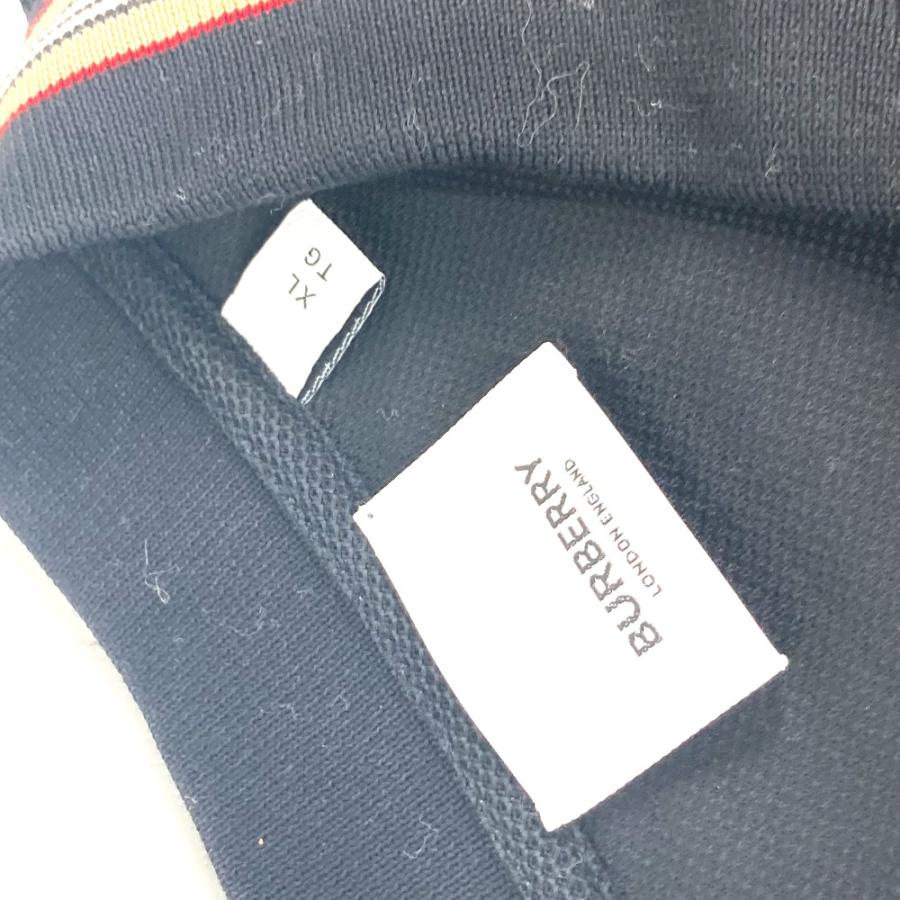 美品 BURBERRY バーバリー チェックロゴ アパレル 半袖 襟付き トップス ポロシャツ ブラック メンズ【中古】 | BURBERRY | 08