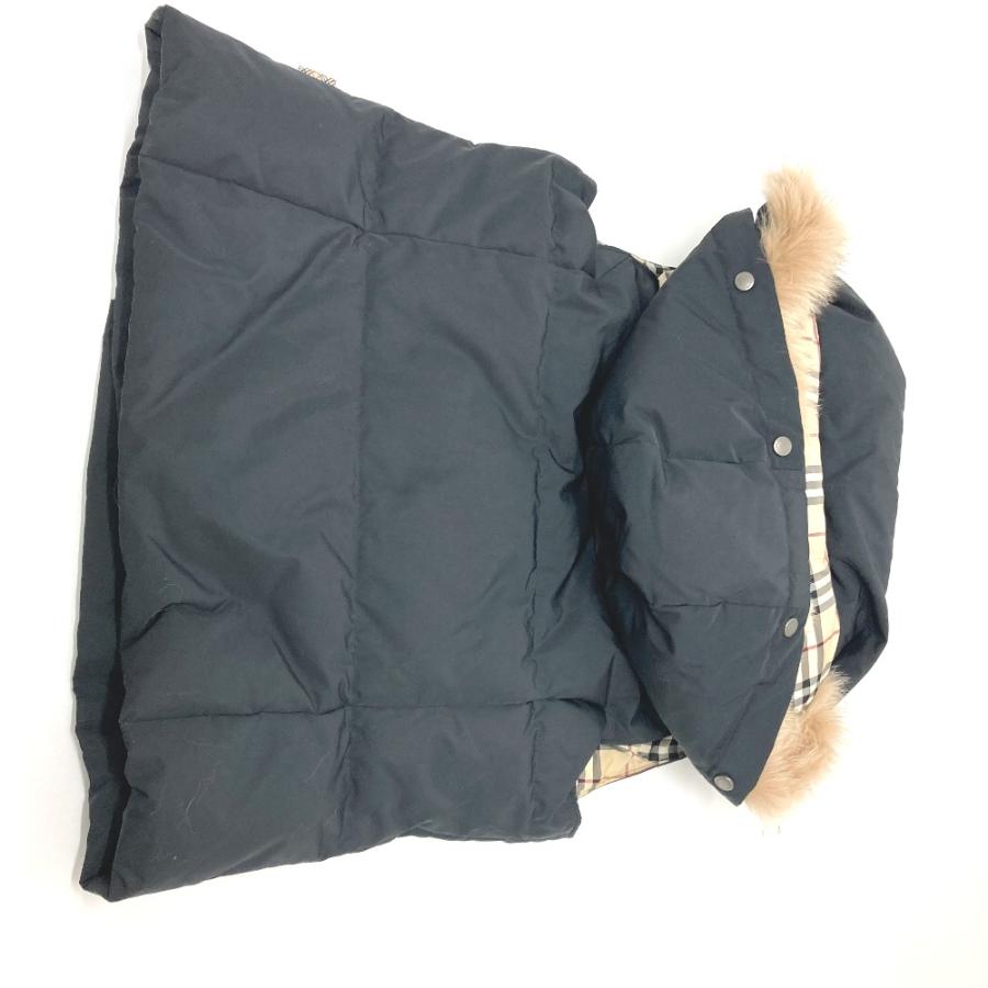 BURBERRY（バーバリー） フードファー ロンドン ダウンベスト ブラック