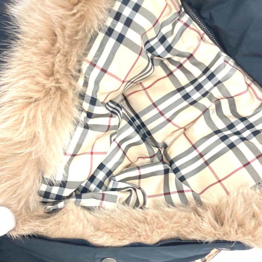 BURBERRY（バーバリー） フードファー ロンドン ダウンベスト ブラック