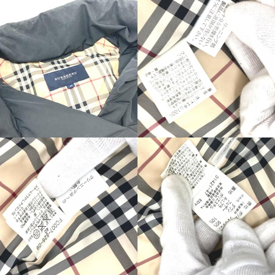 BURBERRY（バーバリー） フードファー ロンドン ダウンベスト ブラック