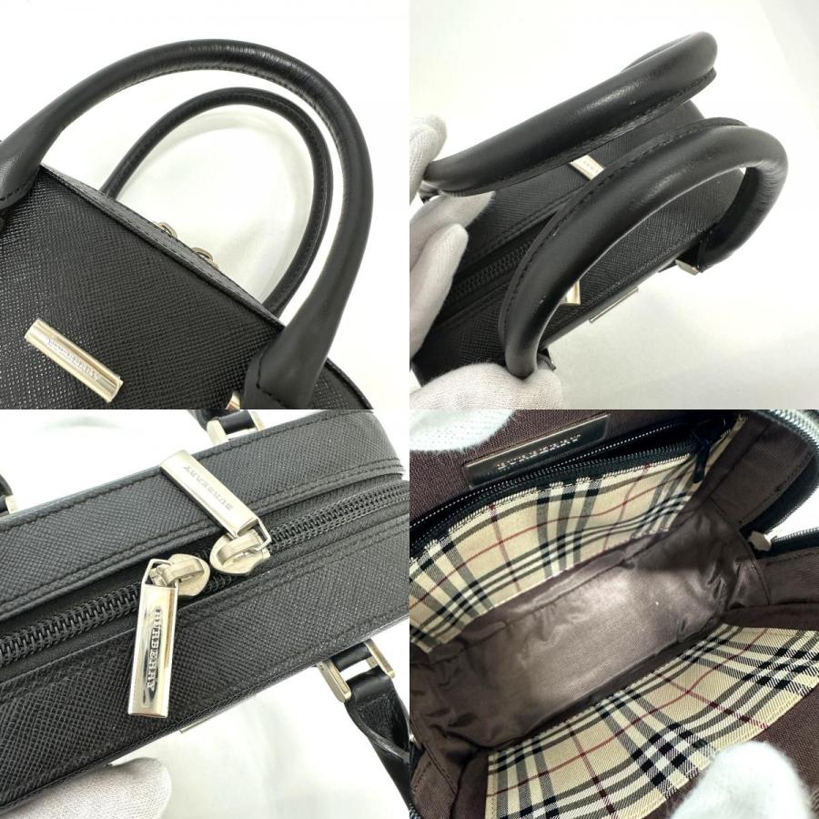 美品 BURBERRY バーバリー ミニ 内側チェック ハンドバッグ ブラック レディース【中古】 | BURBERRY | 08