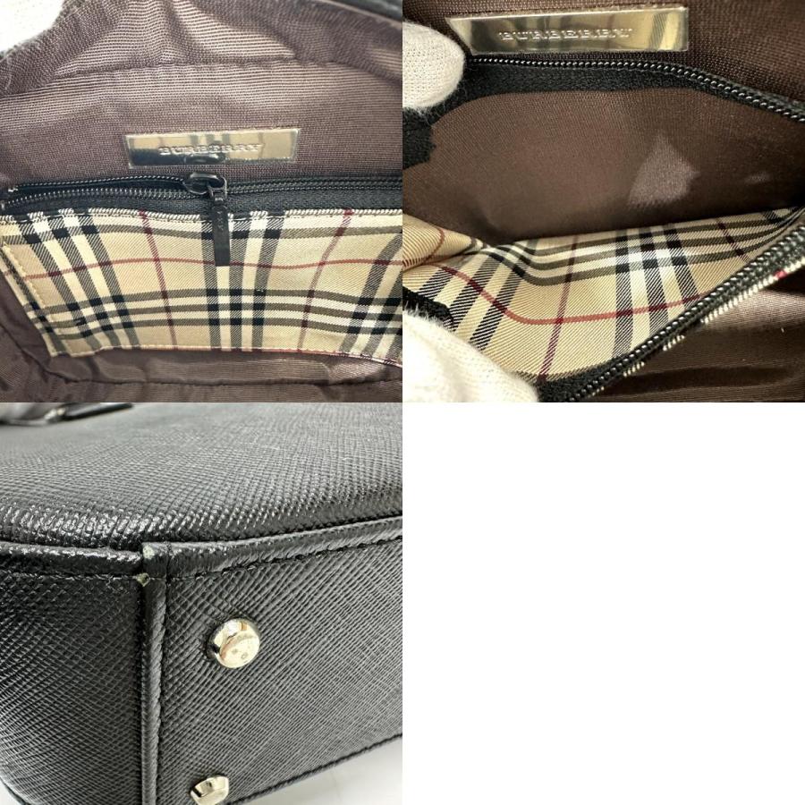 美品 BURBERRY バーバリー ミニ 内側チェック ハンドバッグ ブラック レディース【中古】 | BURBERRY | 09
