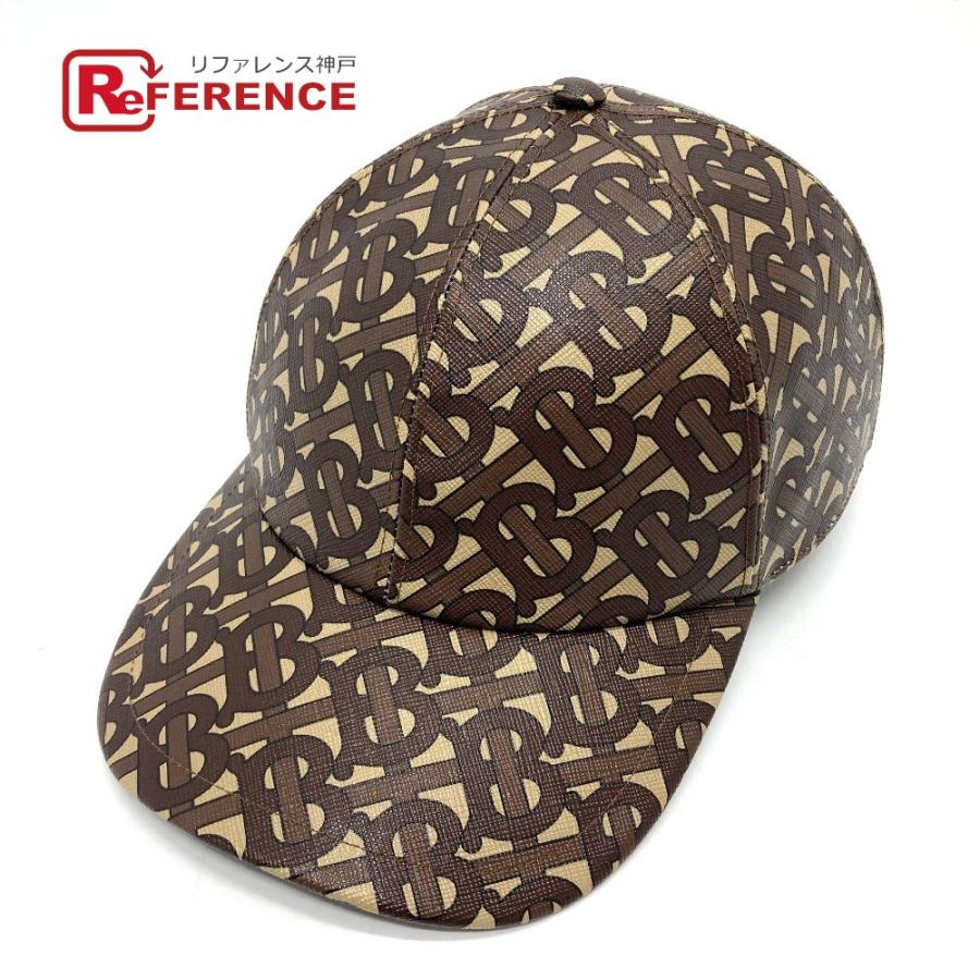 当日出荷 未使用 Burberry バーバリー ファッション小物 Tbモノグラム ベースボールキャップ 帽子 Pvc レザー