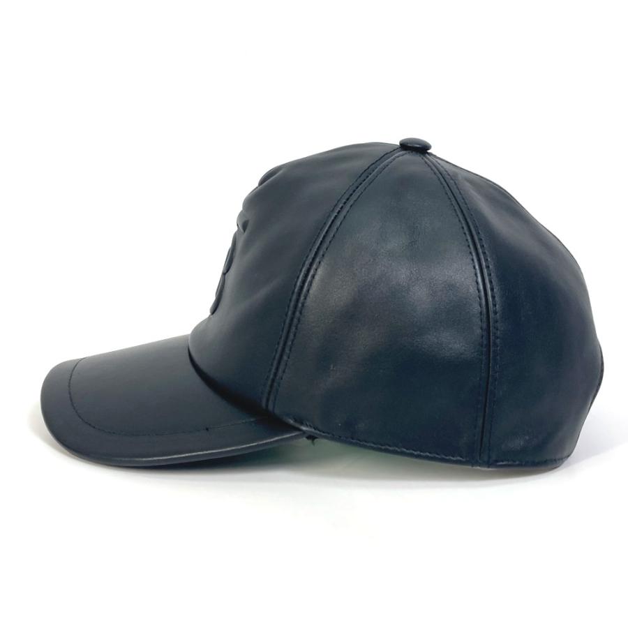 BURBERRY バーバリー 8020234 TB 帽子 キャップ レザー ブラック ユニ
