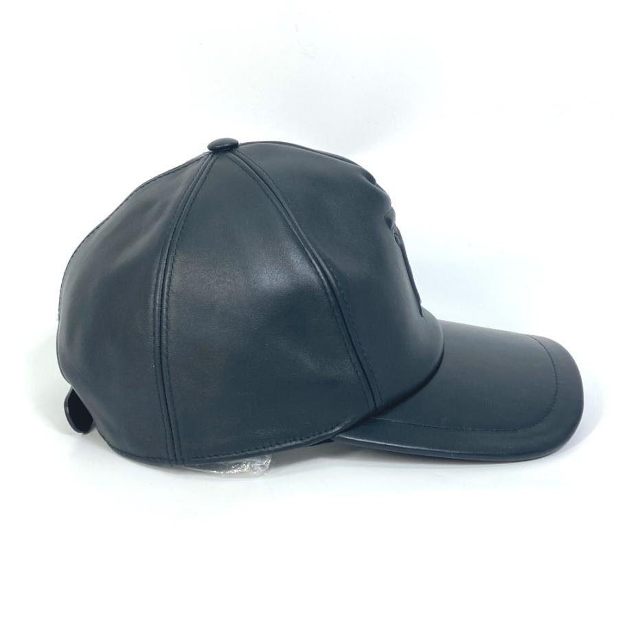 BURBERRY バーバリー 8020234 TB 帽子 キャップ レザー ブラック ユニ