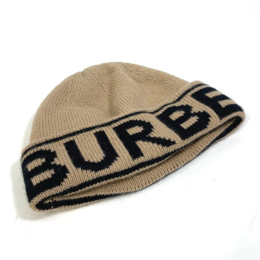 BURBERRY バーバリー 8023983 インターシャカシミア ビーニー ロゴ ニットキャップ 帽子 ニット帽 カシミヤ ベージュ レディース【中古】 | BURBERRY | 04