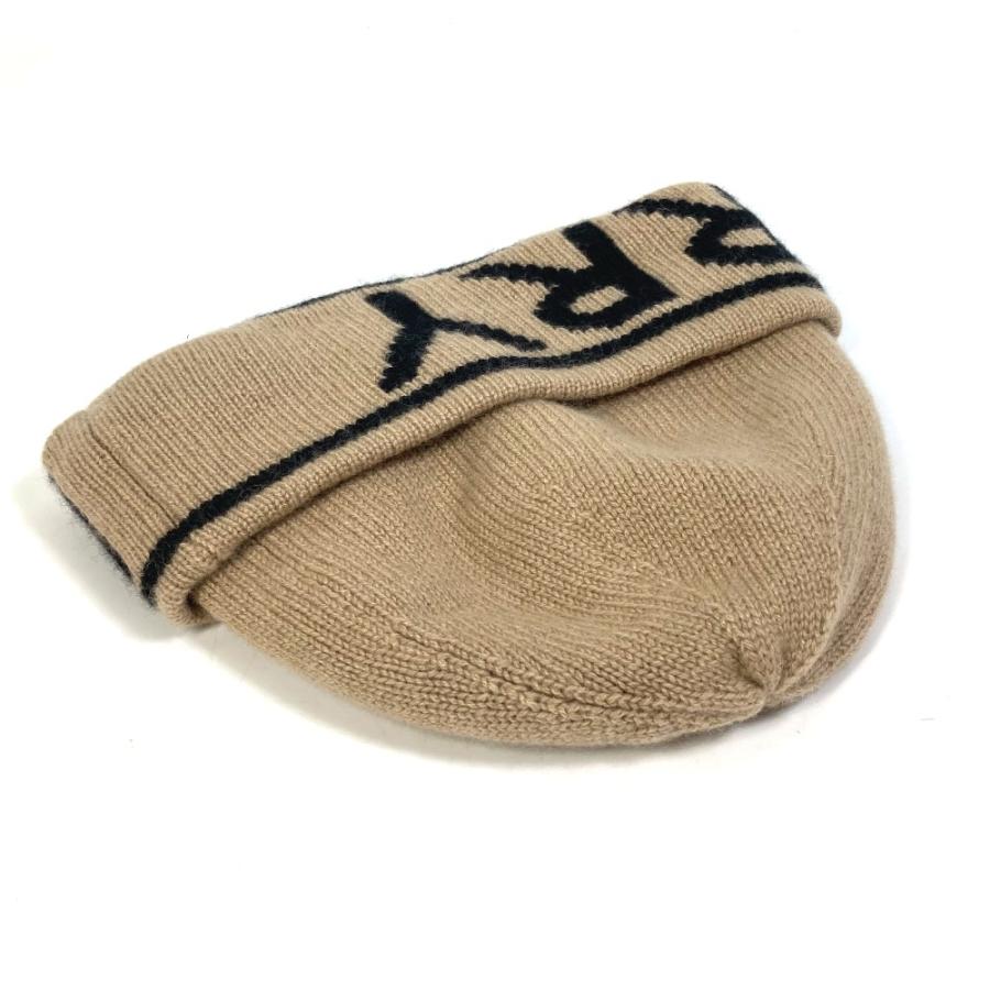 BURBERRY バーバリー 8023983 インターシャカシミア ビーニー ロゴ ニットキャップ 帽子 ニット帽 カシミヤ ベージュ レディース【中古】 | BURBERRY | 05