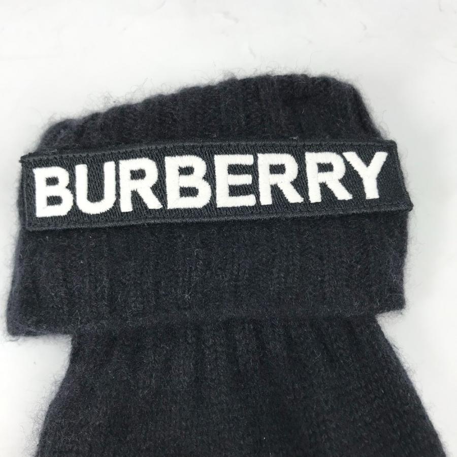 BURBERRY バーバリー ロゴ 手袋 グローブ ブラック メンズ【中古】｜reference｜03