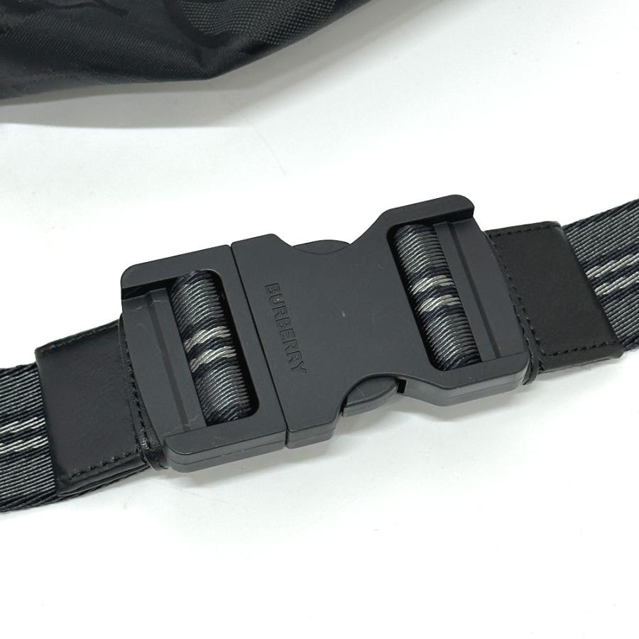 新品同様 BURBERRY バーバリー 8029991 カバン クロスボディ バムバッグ ウエストポーチ ウエストバッグ ブラック メンズ【中古】 | BURBERRY | 06