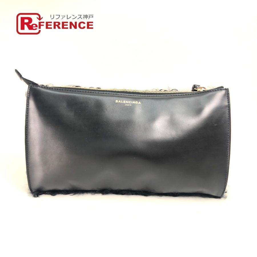BALENCIAGA バレンシアガ  347238 セカンドバッグ クラッチバッグ ムートン/レザー レディース | BALENCIAGA