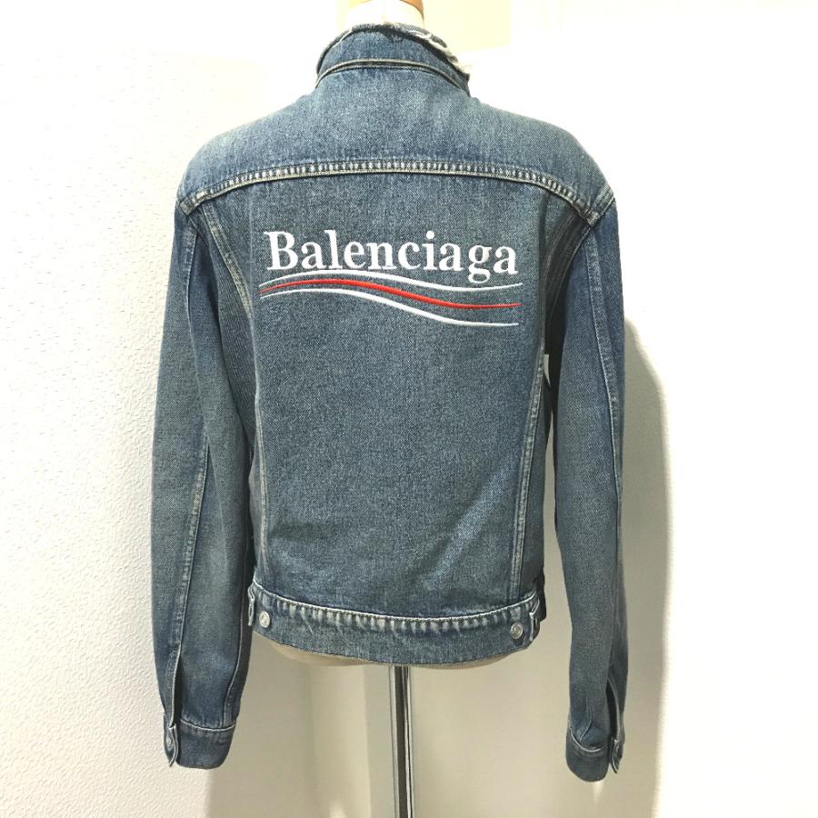 BALENCIAGA バレンシアガ 刺繍デニム ジャケット USED加工