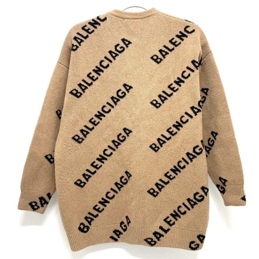 特売 BALENCIAGA バレンシアガ バックロゴ刺繍カシミヤオーバーサイズ