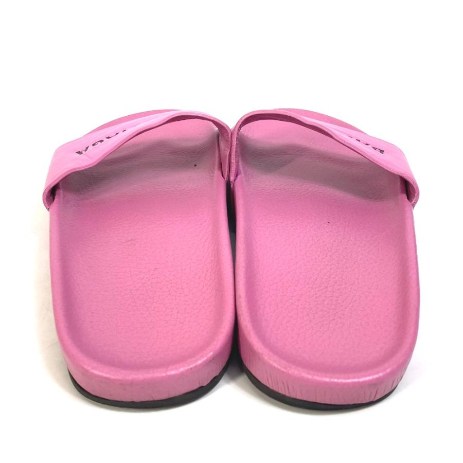 BALENCIAGA バレンシアガ 517226 ロゴ 靴 フラットサンダル プールサンダル　シャワーサンダル サンダル レザー ピンク レディース【中古】 | BALENCIAGA | 02