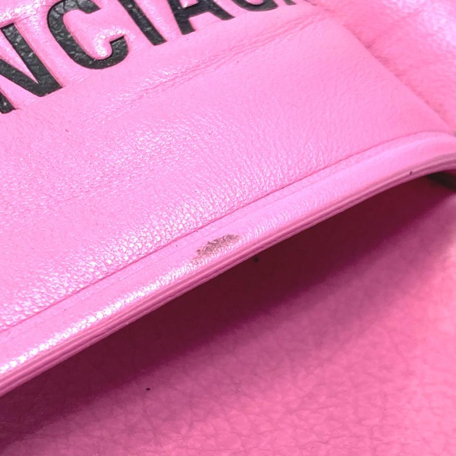 BALENCIAGA バレンシアガ 517226 ロゴ 靴 フラットサンダル プールサンダル　シャワーサンダル サンダル レザー ピンク レディース【中古】 | BALENCIAGA | 06