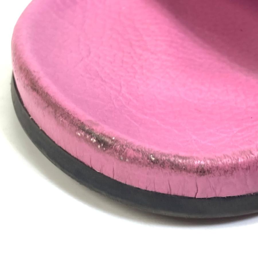 BALENCIAGA バレンシアガ 517226 ロゴ 靴 フラットサンダル プールサンダル　シャワーサンダル サンダル レザー ピンク レディース【中古】 | BALENCIAGA | 07