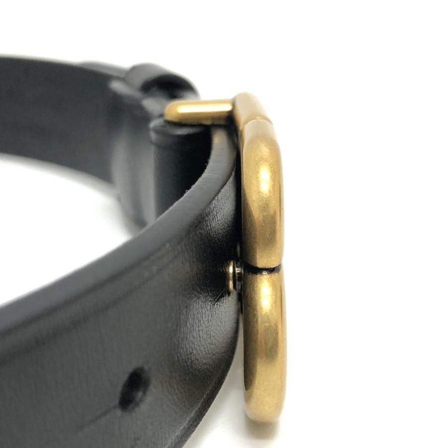 新品同様 BALENCIAGA バレンシアガ 581690 ロゴバックル ベルト ファッション小物 小物  ベルト ブラック レディース【中古】 | BALENCIAGA | 01