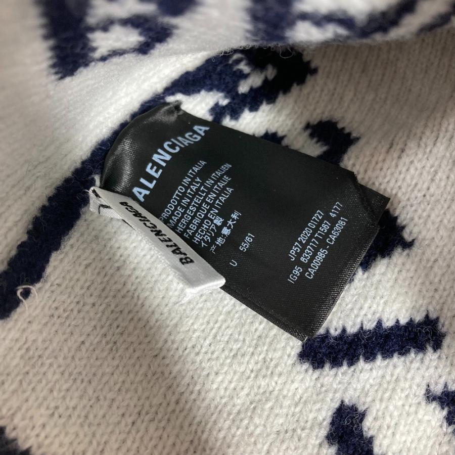 BALENCIAGA（バレンシアガ） 未使用 633717 ロゴ ビーニー 帽子 ニット 