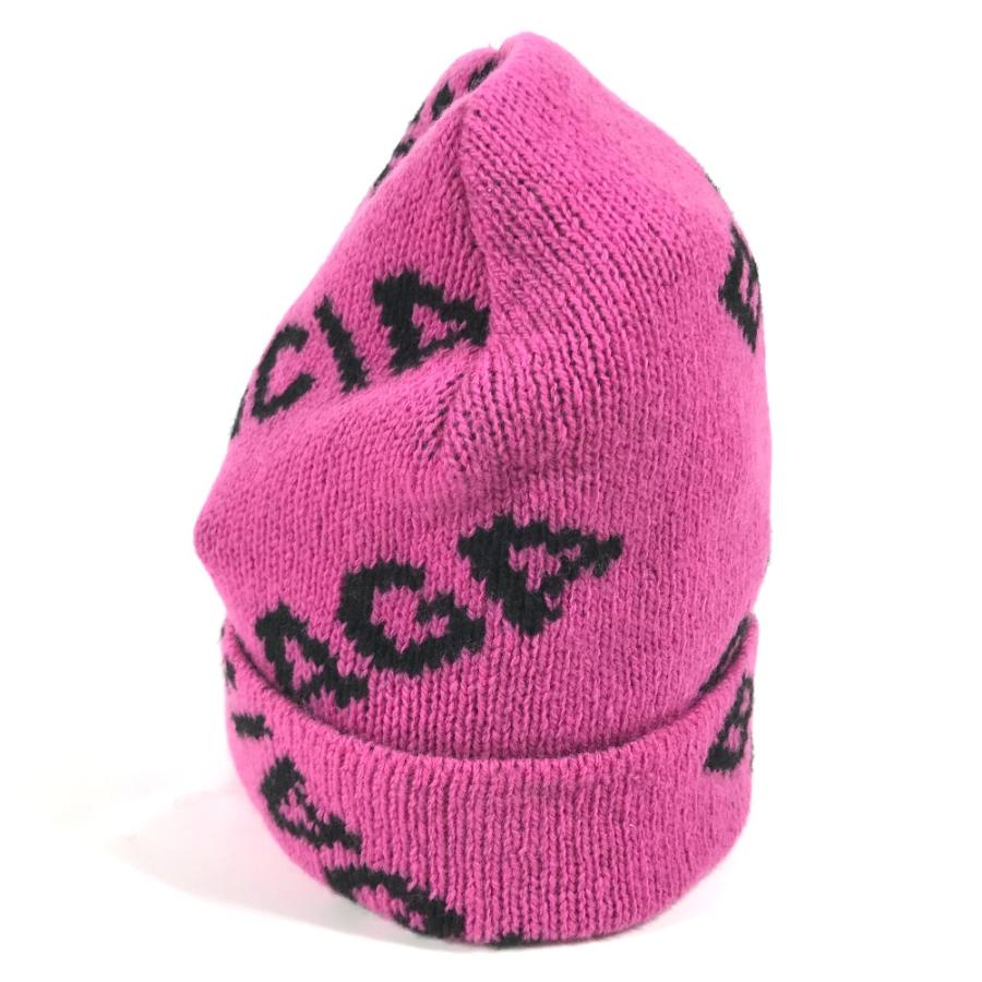 BALENCIAGA バレンシアガ 555282 ロゴ バイカラー ビーニー 帽子 ニット帽 ニットキャップ ニット帽 ピンク レディース【中古】 | BALENCIAGA | 03