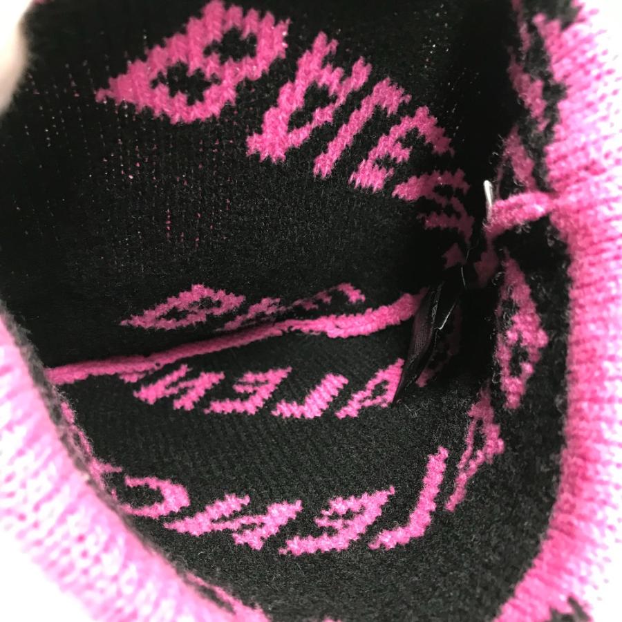 BALENCIAGA バレンシアガ 555282 ロゴ バイカラー ビーニー 帽子 ニット帽 ニットキャップ ニット帽 ピンク レディース【中古】 | BALENCIAGA | 07