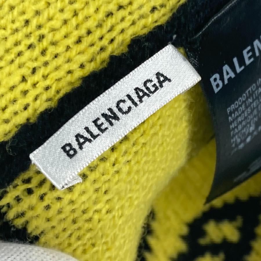 BALENCIAGA（バレンシアガ） 555282 ロゴ 総柄 ビーニー 帽子 ニット帽