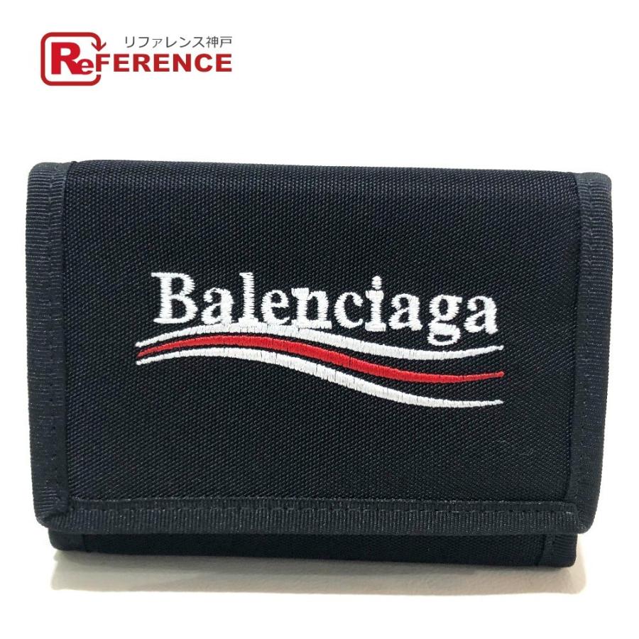 未使用 BALENCIAGA バレンシアガ 5074819WB25 エクスプローラー スクエア ロゴ 三つ折り財布 :18188-16964