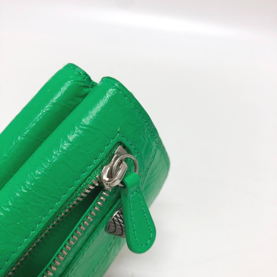 BALENCIAGA バレンシアガ 715234 ル カゴール コンパクトウォレット 3つ折り財布 グリーン メンズ【中古】 | BALENCIAGA | 06