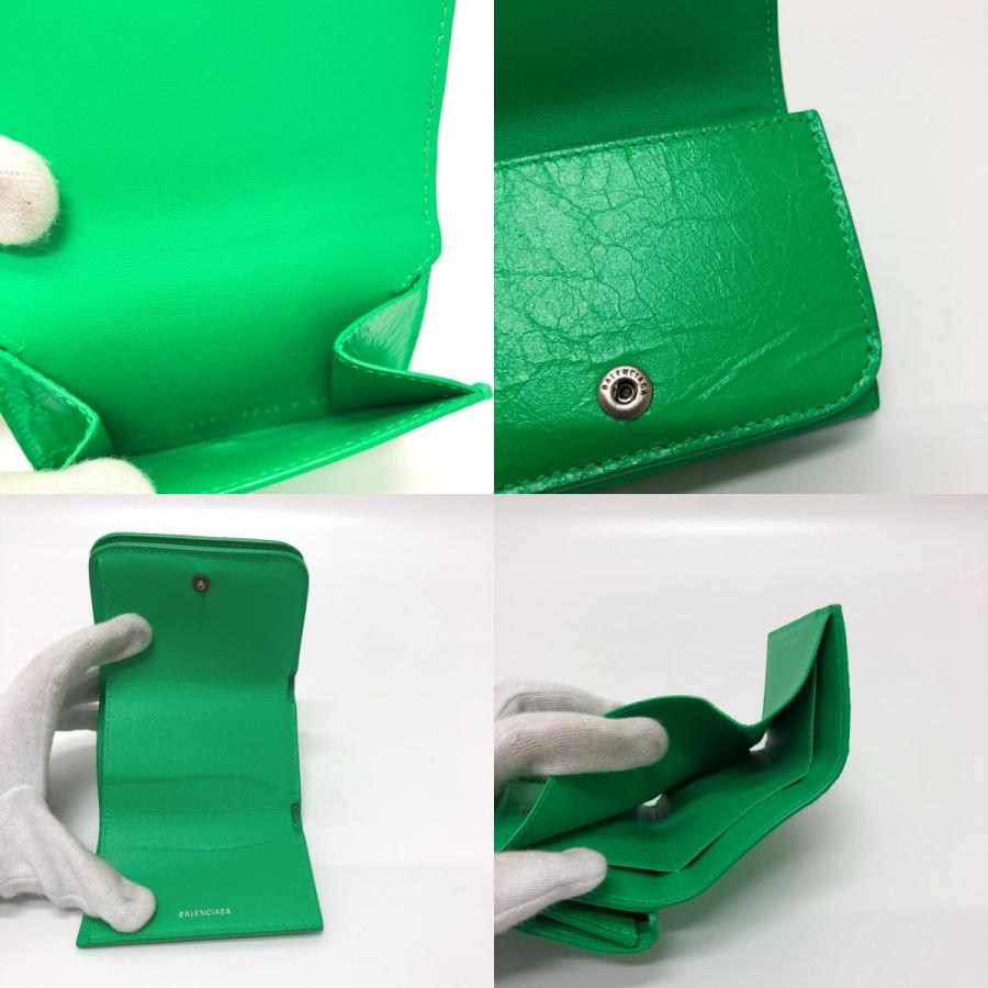 BALENCIAGA バレンシアガ 715234 ル カゴール コンパクトウォレット 3つ折り財布 グリーン メンズ【中古】 | BALENCIAGA | 08