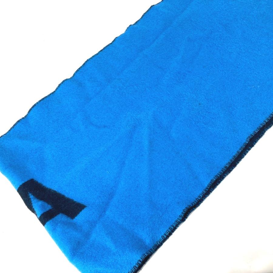 BALENCIAGA バレンシアガ ロゴ バイカラー マフラー ブルー メンズ【中古】_4