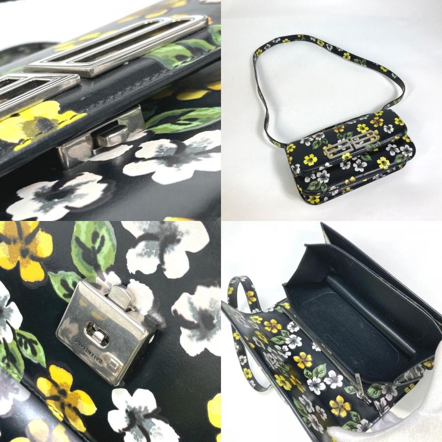 BALENCIAGA バレンシアガ 674693 GOSSIP ゴシップ フラワー 肩掛け 斜め掛け ショルダーバッグ レザー ブラック レディース【中古】 | BALENCIAGA | 08