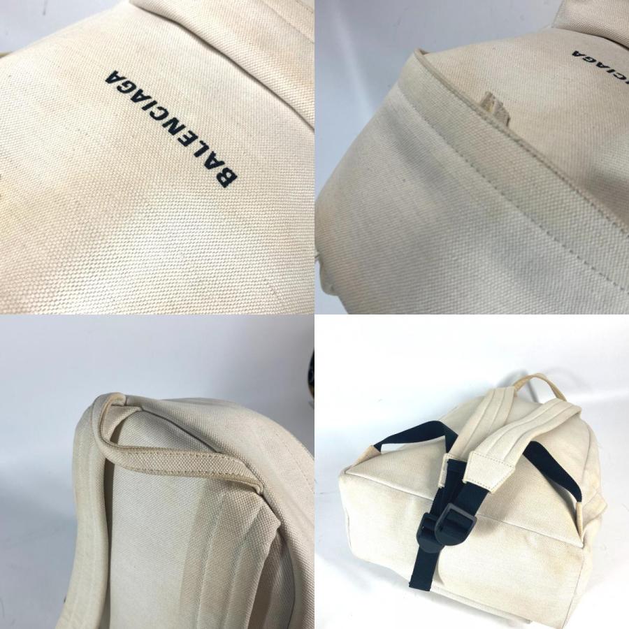 BALENCIAGA バレンシアガ 552374 エブリデイ ロゴ バックパック カバン」 リュックサック ホワイト メンズ【中古】 | BALENCIAGA | 07