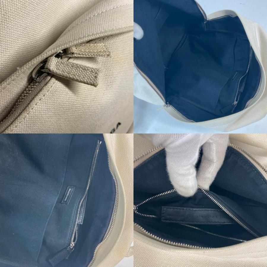 BALENCIAGA バレンシアガ 552374 エブリデイ ロゴ バックパック カバン」 リュックサック ホワイト メンズ【中古】 | BALENCIAGA | 08