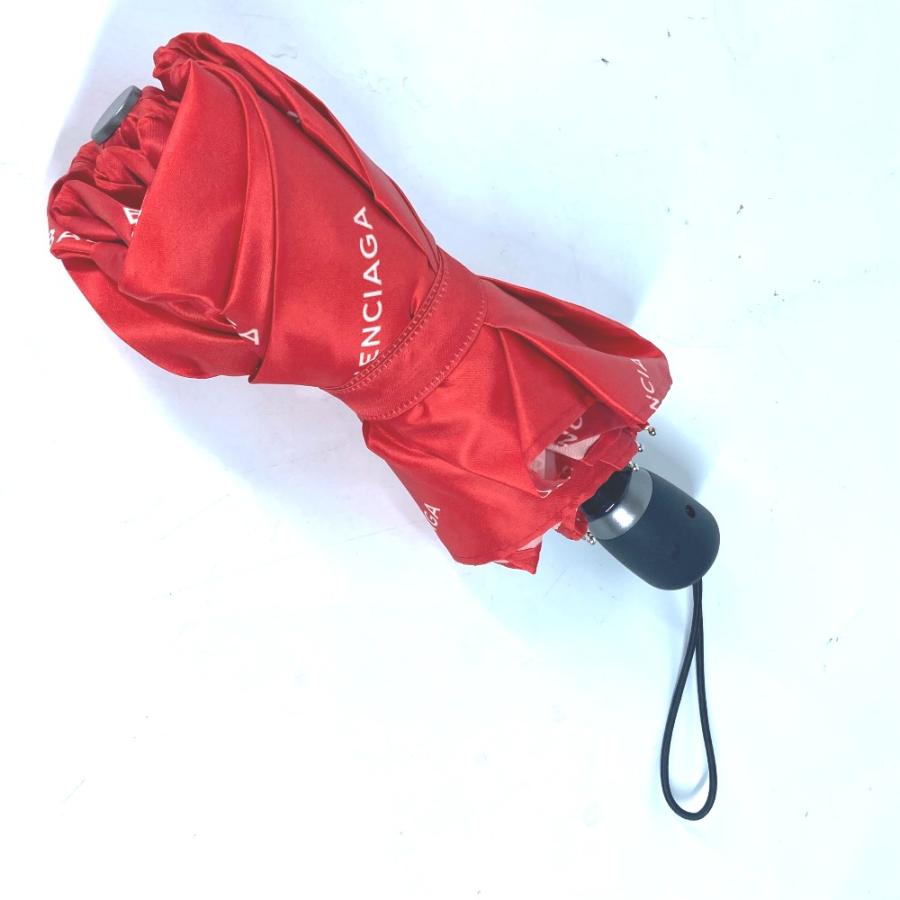 未使用 BALENCIAGA バレンシアガ 不明 ロゴ 折り畳み傘 アンブレラ collette コラボ コレット 傘 レッド ユニセックス【中古】 | BALENCIAGA | 01