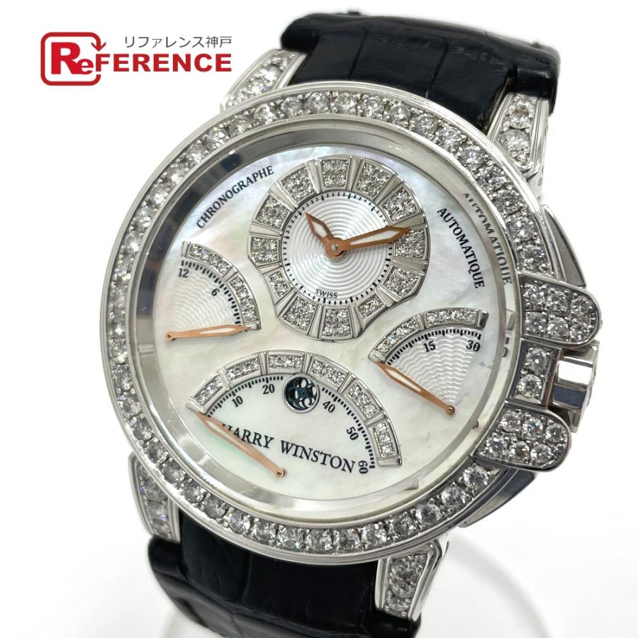 HARRY WINSTON ハリーウィンストン MCRA44W オーシャンクロノ トリプル レトログラード 自動巻き 腕時計 K18WG | 