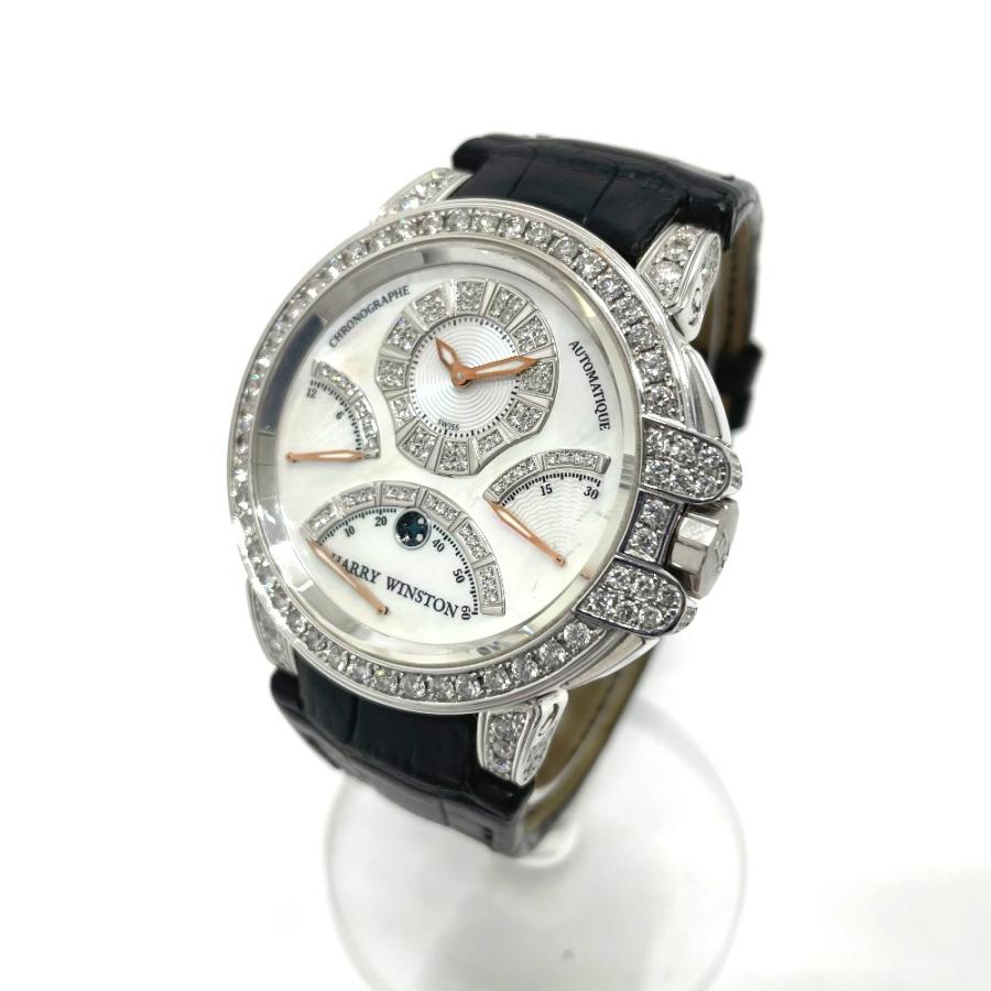 HARRY WINSTON ハリーウィンストン MCRA44W オーシャンクロノ トリプル レトログラード 自動巻き 腕時計 K18WG |  | 01