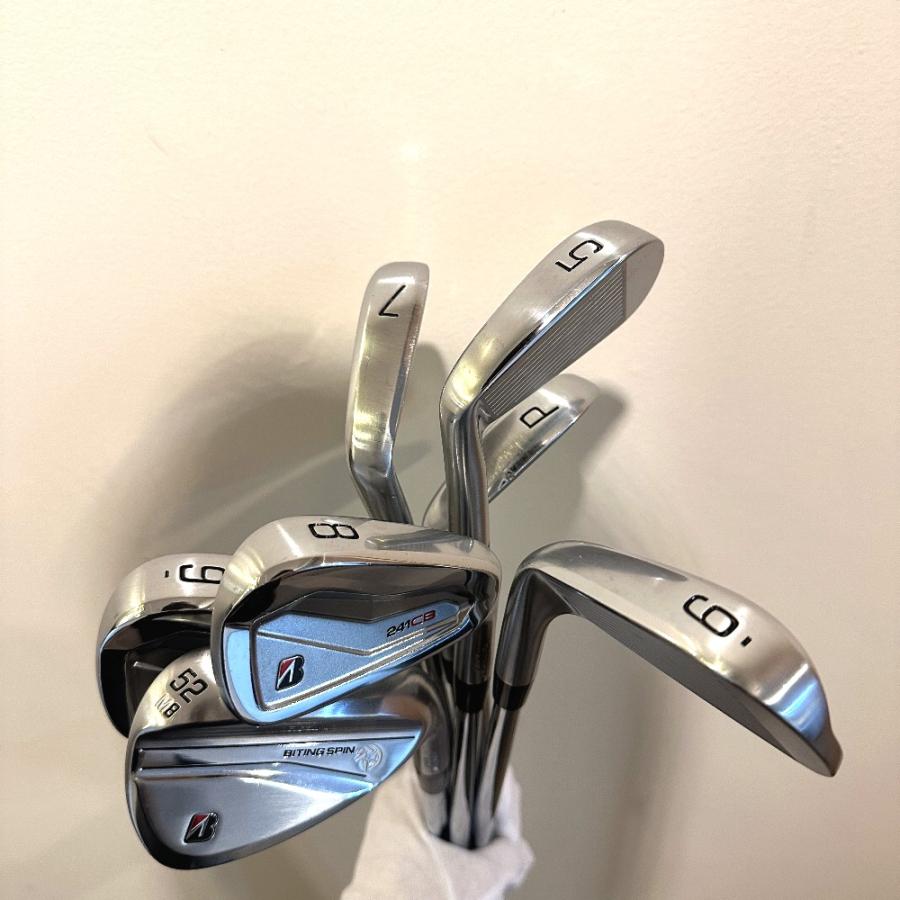 Bridgestone Corporation ブリヂストン 241CB アイアン SPIN 52-8  シャフト ゴルフクラブ 7本セット  シルバー メンズ【中古】の画像