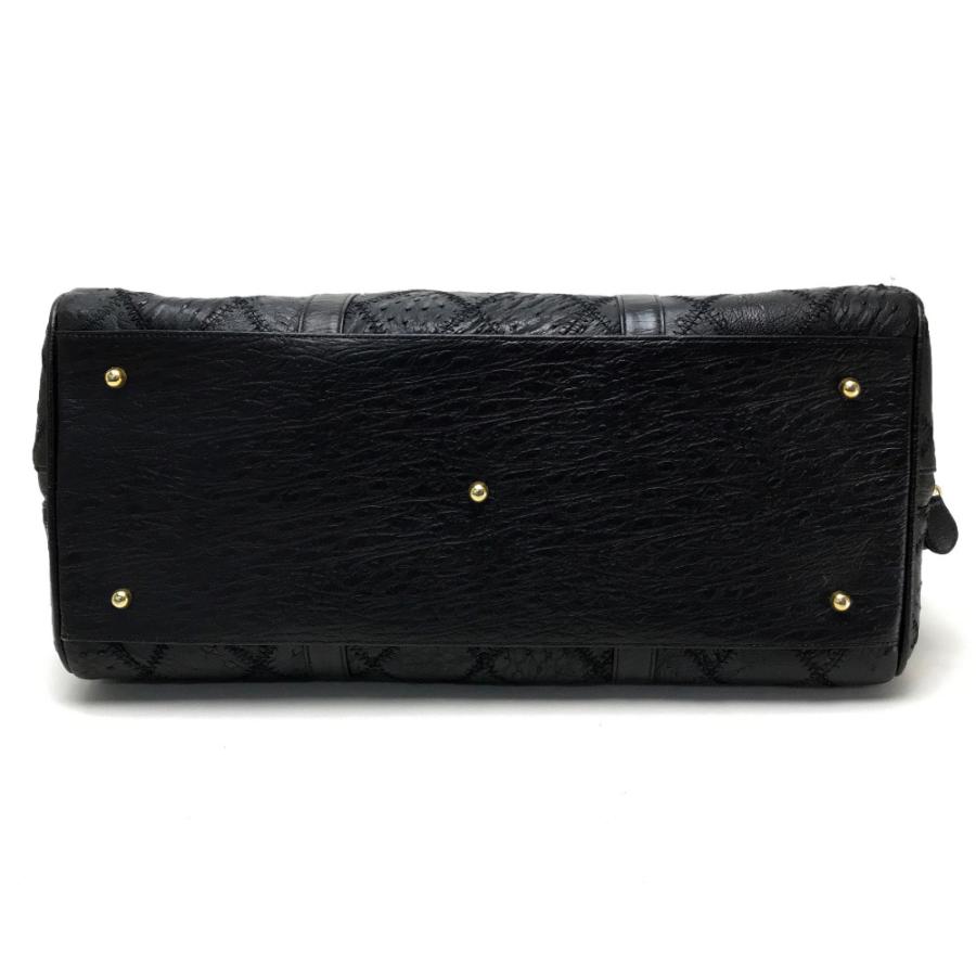 no brand ノーブランド ハンドバッグ ショルダーバッグ パッチワーク メンズ ボストンバッグ オーストリッチ |  | 02