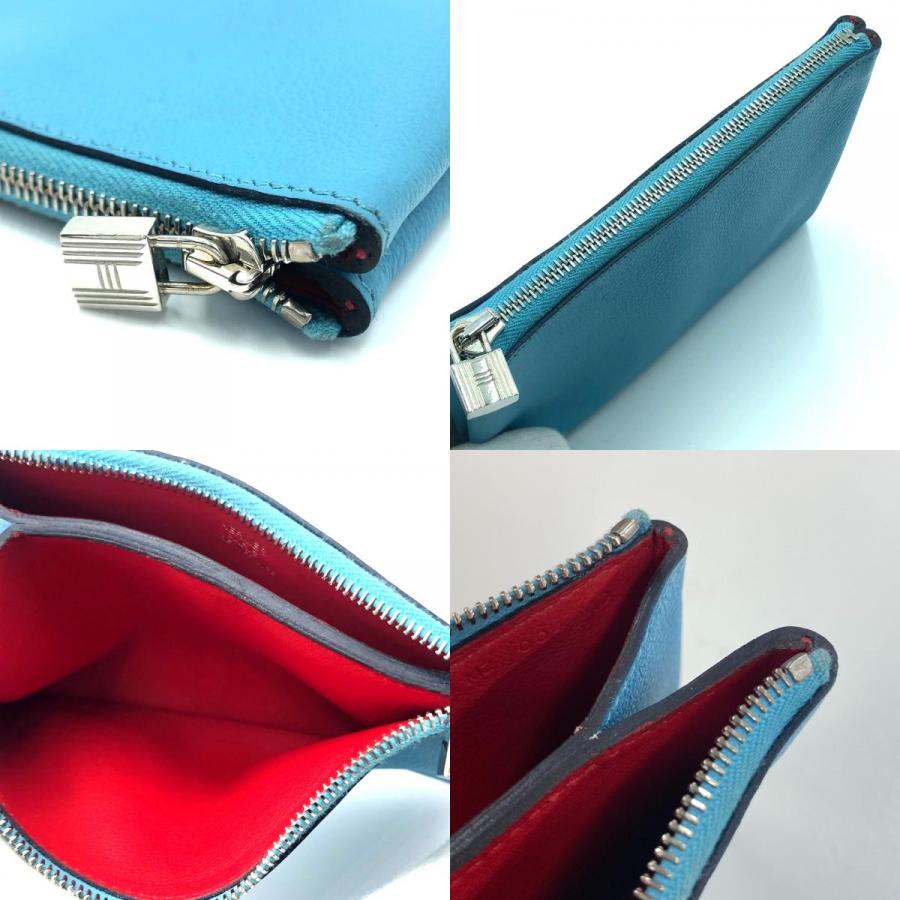 エルメス HERMES ボリードポーチ15 アイボリー SV金具 トワル  