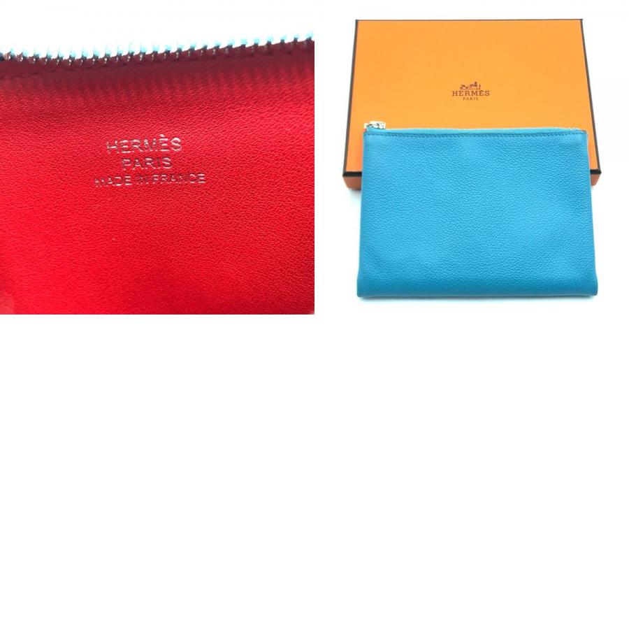 HERMES エルメス フラット アトゥー PM 化粧ポーチ ポーチ レザー D刻  