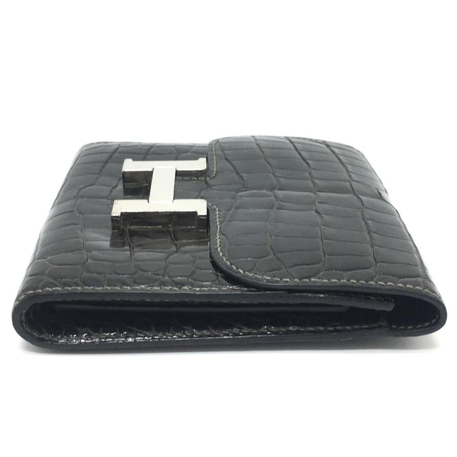 Hermes エルメス コンスタンス クロコダイル 二つ折り財布 小銭入れあり ブラック メンズ 中古 074 1 9 リファレンス コレクション 通販 Yahoo ショッピング