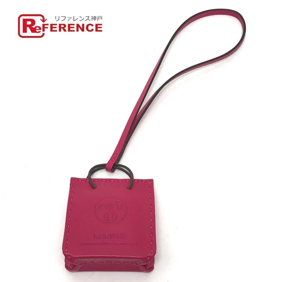 新品同様 HERMES エルメス サックオランジュ カバン バッグアクセサリー バッグチャーム ローズメキシコ パープル レディース【中古】 | HERMES