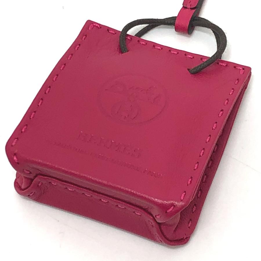 新品同様 HERMES エルメス サックオランジュ カバン バッグアクセサリー バッグチャーム ローズメキシコ パープル レディース【中古】 | HERMES | 02