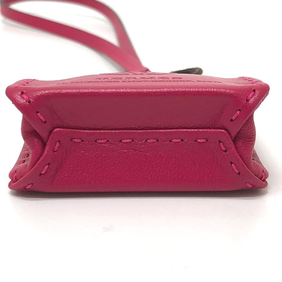 新品同様 HERMES エルメス サックオランジュ カバン バッグアクセサリー バッグチャーム ローズメキシコ パープル レディース【中古】 | HERMES | 03