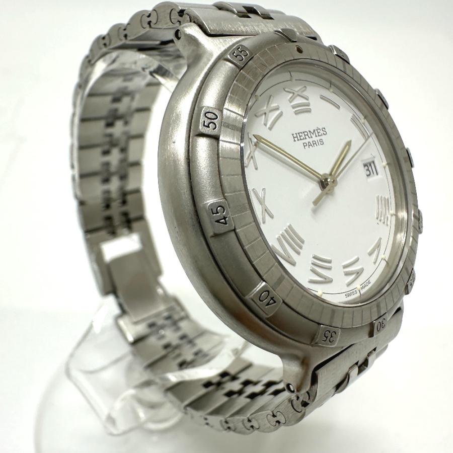 HERMES エルメス キャプテンニモ クオーツ デイト  腕時計 シルバー メンズ【中古】 | HERMES | 03