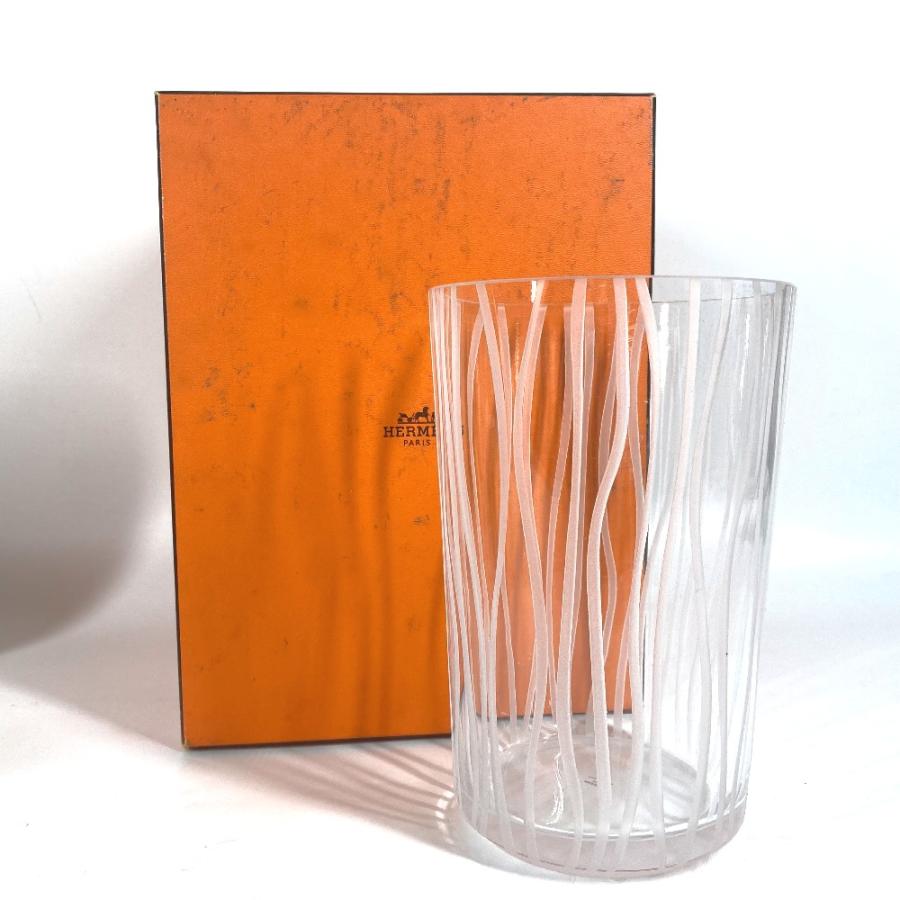 美品 HERMES エルメス トールベース フラワーベース インテリア 花瓶 