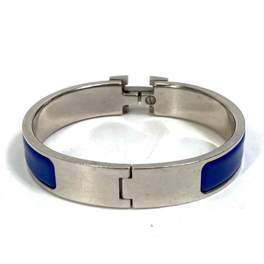 HERMES エルメス クリッククラック PM バングル メタル ブルー  