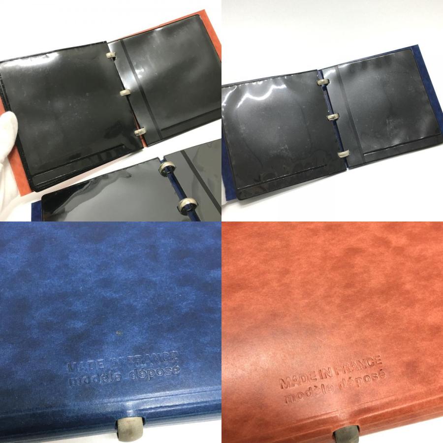 HERMES エルメス DVDケース CD 2点セット 小物入れ 紙 ブルー×レット