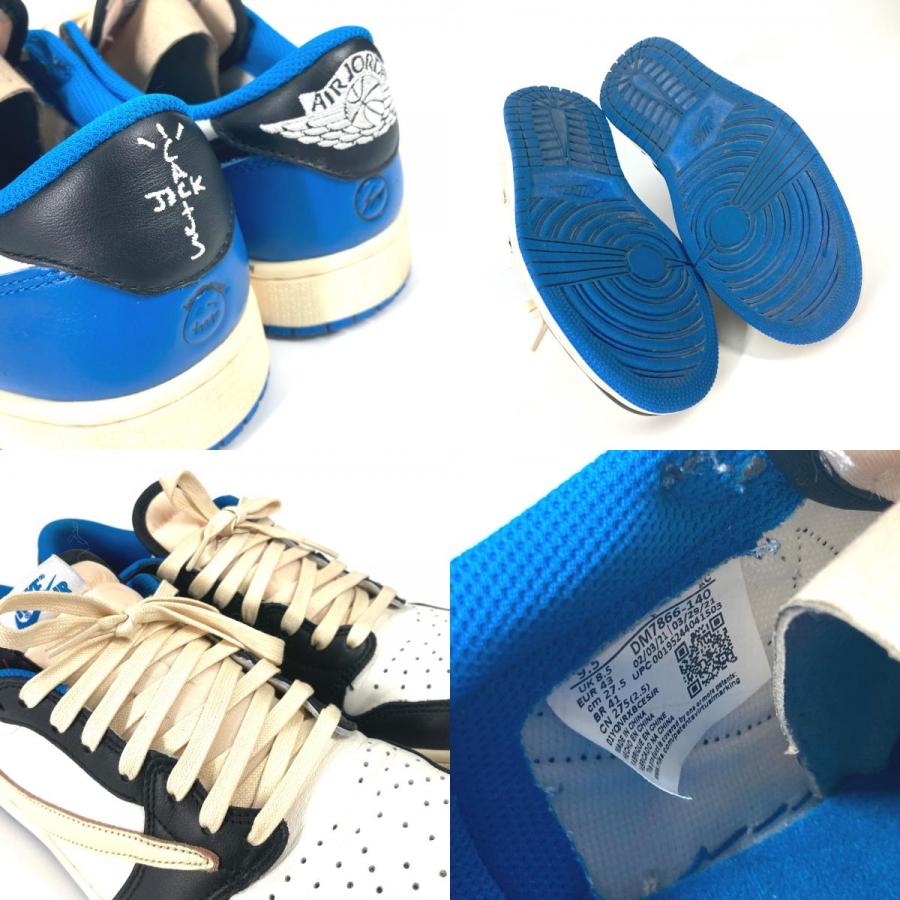 NIKE ナイキ DM7866-140 Travis Scott × Fragment × Nike Air Jordan 1 Low OG SP スニーカー Military Blue ブルー メンズ【中古】｜reference｜09