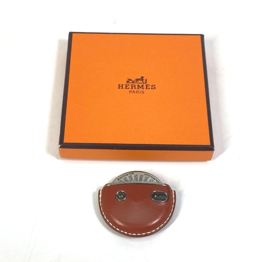 HERMES エルメス 小物 イユヴァン ワイン評価表  雑貨 ブラウン×シルバー レディース【中古】｜reference｜09